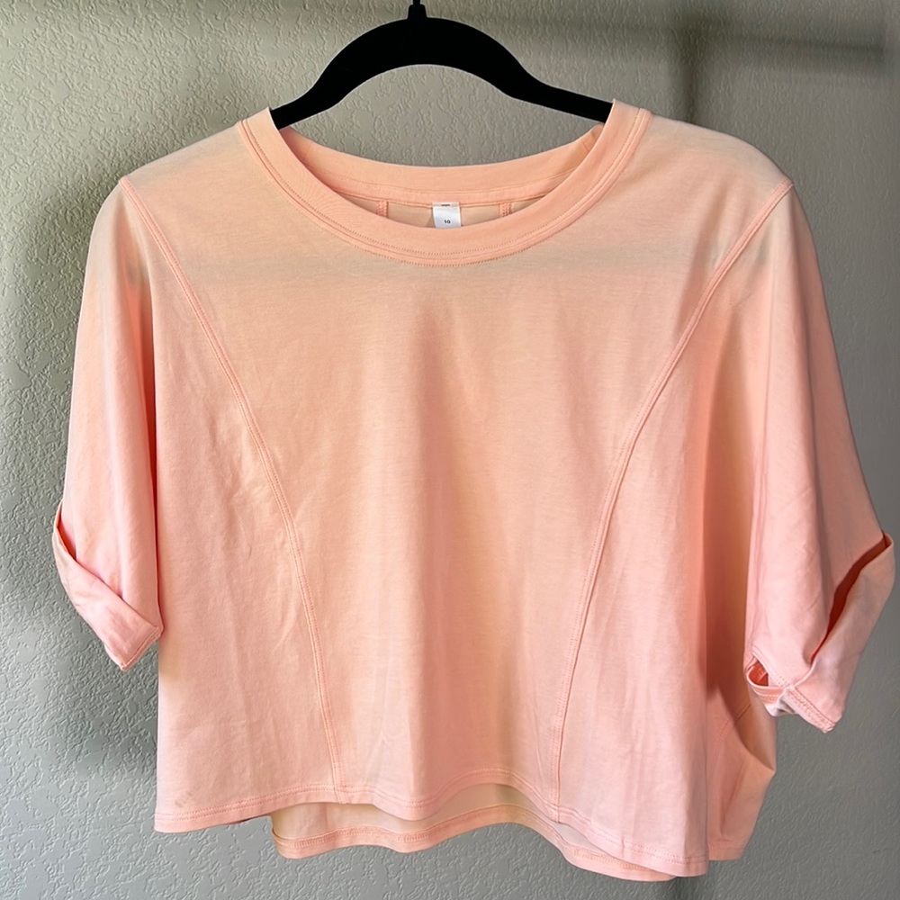 Women’s Peach Pima Cotton short workout T